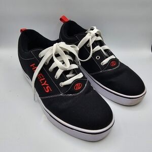 Heelys Mens Pro 20 Skate Roller shoes Sneakers Black Red Canvas Low Top Size 10